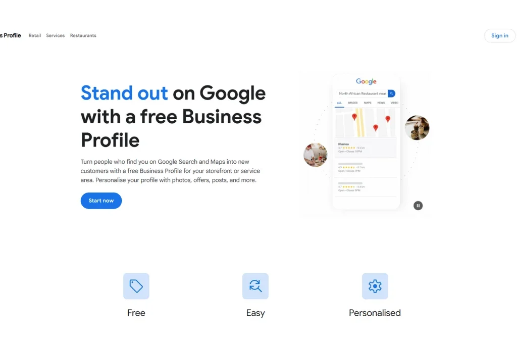 Google business listing