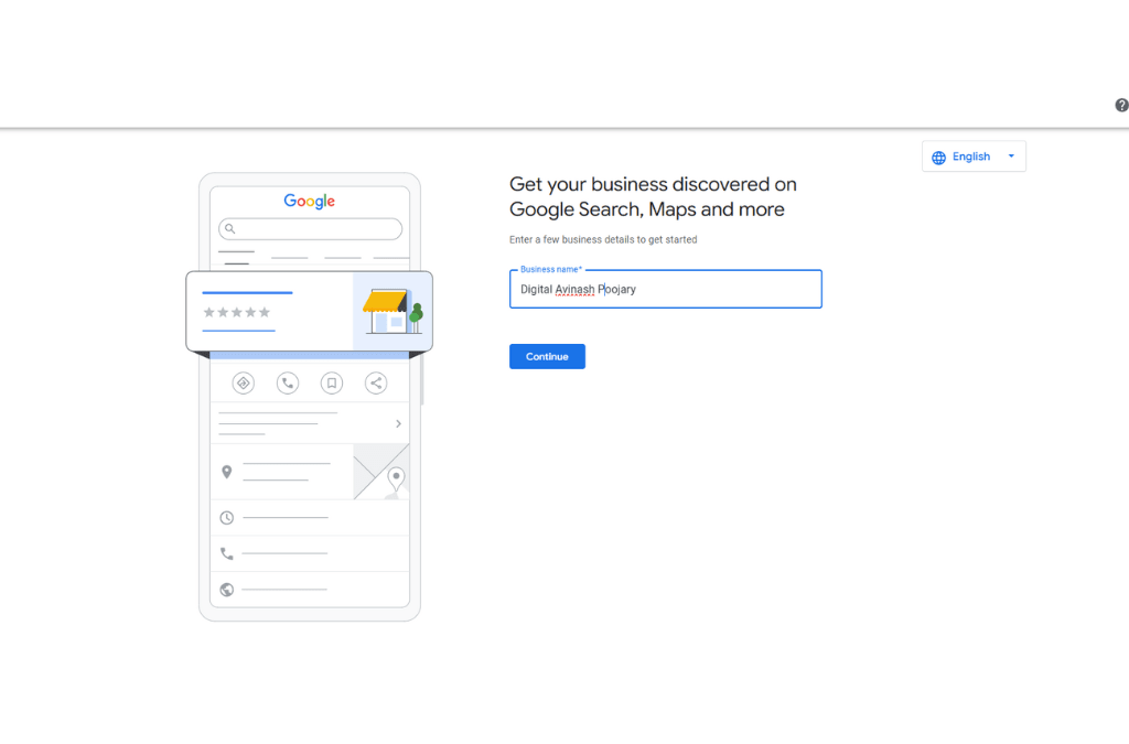 Step 2: Add Your Business Name